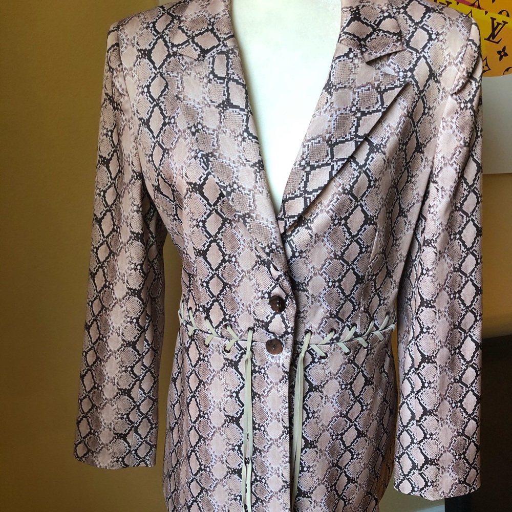 Snakeskin print suit -  NWOT